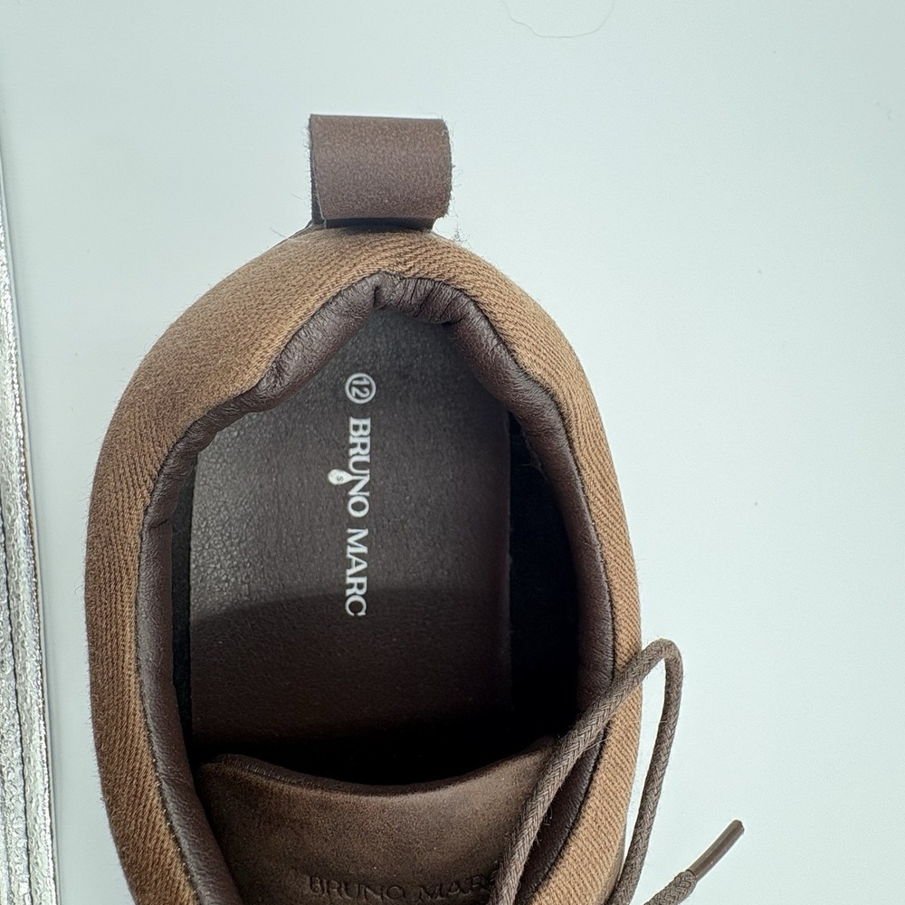 BRUNO MARC MEN'S, BROWN OXFORD DRESS SHOES SIZE 12 - Picture 5 of 7